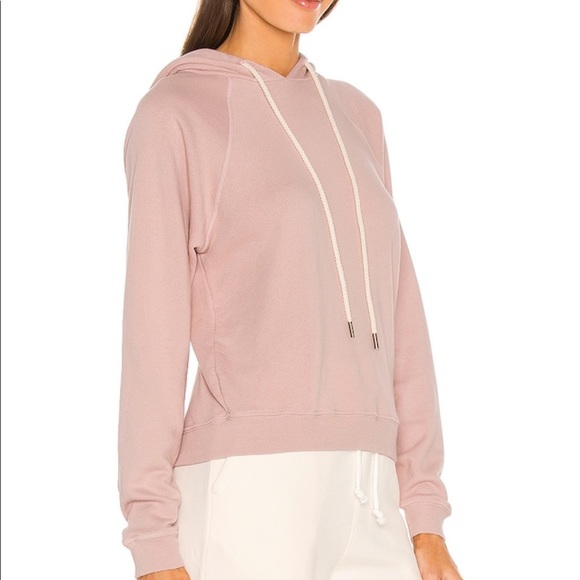 THE GREAT. Tops - THE GREAT. Pink Shrunken Hoodie Sweatshirt. Size 0.